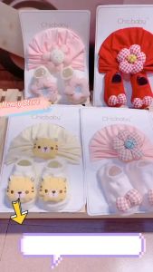 [Loại 1] Phụ kiện set băng đô mũ Tuban kèm tất cao cấp cho bé 2-12 tháng các hãng Chicbaby... bé gái dễ thương đáng iu