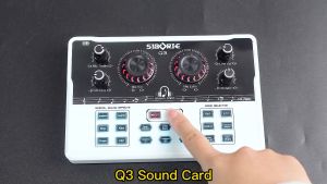 Siborie Q3 soundcard Mixer Bluetooth Audio USB External sound card Live for Telepon seluler PC ipad