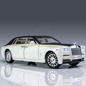 LEO 1:24 Rolls-Royce Phantom alloy model car sound and light pull back car toys for boys toys for kids car for kids educational toys