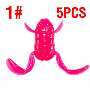 5PC Soft Frog 5/10g Floating Fishing Lure Artificial Frog Silicone Swimbait Topwater Casting Lure Plastic Kicking Frog Bait