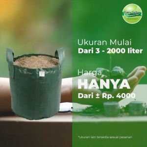 Planter Bag 25 Liter - size 34 x 28 cm - Planterbag Easy Grow ASLI 100%