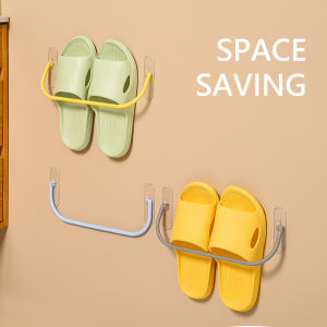 Wall Mounted Slipper Rack Bathroom Shoes Hanger Slippers Drain Storage Rack Shelf Shoe Hanging Holder Organizer