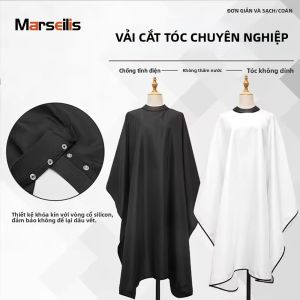 Áo Choàng Làm Tóc Chuyên Nghiệp Bằng Silicon Chống Thấm Nước Chất Liệu Polyester Pongee Kích Thước 160x140cm Dành Cho Salon Và Tiệm Cắt Tóc