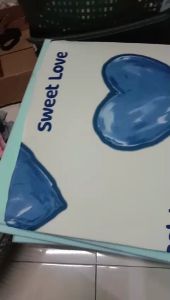 Alas setrika busa tebal 3cm Ukuran 100x60x3cm Sarung Karet Pengikat & Gantungan