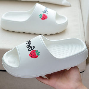 ผู้หญิง รองเท้าแตะแบบสวมด้านล่างหนา ฤดูร้อน กลางแจ้ง กันลื่น ห้องน้ําฝักบัวคู่รองเท้าแตะบ้านผู้ชาย ลำลอง รองเท้าแตะในร่ม