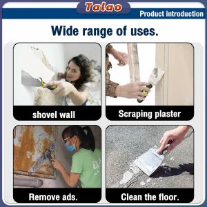 Talao Stainless Steel Paintscraper putty scraper spatula Rubber Handle
