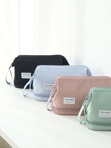 【SG】Travel Makeup Bag Large Double Layers Make Up Bags Multifunction Waterproof Cosmetic Organiser For Women Girls