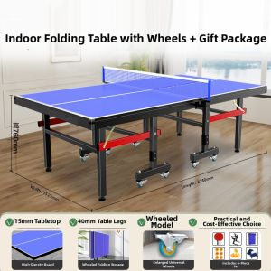 Wolk Wook | Rollable Standard Household Table Tennis Table