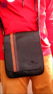 กระเป๋าสะพายข้างผู้ชาย จิงโจ้ Kangaroo ทรง Slim ผลิตในประเทศไทย