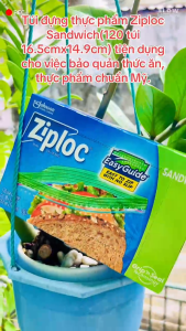 [Auth Mỹ] Túi đựng thực phẩm ZIPLOC có độ bền cao tái sử dụng nhiều lần (Tách 1 hộp lẻ)
