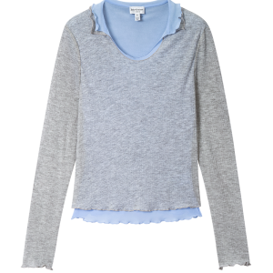 Juicy Couture | New Faux Two-piece Lace-design Knitwear