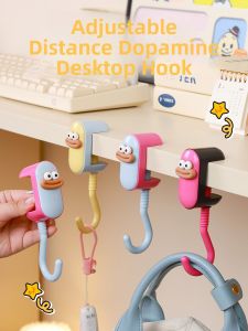 YUHANG | Adjustable Backpack Hook for Study Desk with Strong Load-bearing Capacity