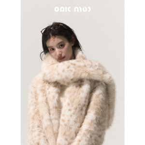 OAKMOO | Áo Khoác Dày Có Cổ Lông Thân thiện Môi trường Thu Đông