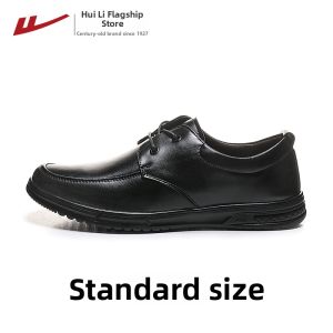 Warrior | Summer Dress Business Casual Leather Shoes Soft Bottom Black