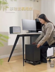 💟SOLUTION65💟 ABS Adjustable & Movable Universal CPU Stand CPU Holder Increase Heat Dissipation Retractable PC Tower Stand PC Tower Holder Expandable CPU Holder PC-Floor Stand With Wheels PC-Case Holder /Ventilated Computer Tower Stand CPU Roller Stand
