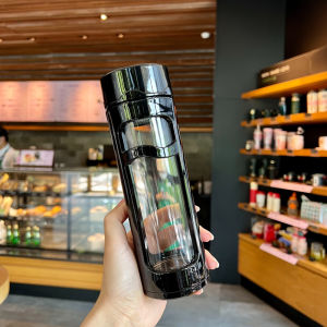 Cốc Tách Nước Trà Thủy Tinh Chịu Nhiệt Với Hai Lớp Dành Cho Nam Nữ Công Suất Lớn Di Động Sử Dụng Cho Sinh Viên