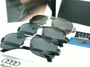 Authentic Audi Polarized Sunglasses For Men Driving Fishing Metal Frame Anti UV400 Shades Men Sunny Protection With Case