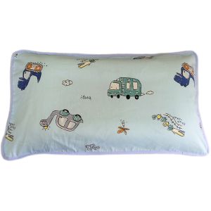 หมอนเด็กผ้าฝ้าย Anbell สําหรับเด็กอายุ 1 ปีขึ้นไป เหมาะสําหรับทุกฤดูกาล เหมาะสําหรับใช้สถานรับเลี้ยงเด็กและโรงเรียน ไส้เมล็ดขี้เหล็ก