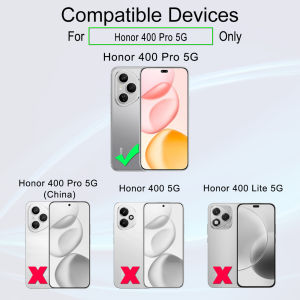 Ibywind for Honor 400 Pro 5G Screen Protector(Pack of 2) with 1pc Lens Protector 1pc Carbon Fiber Back Film Easy install kit