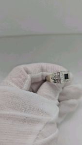 Mens stone Ring silver black 92.5 italy silver jewelry (TUNAY NA SILVER)