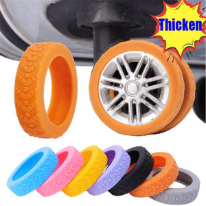 8PC Silicone Suitcase Wheel Protection Case with Silent Sound Travel Luggage Caster Shoes Reduce Noise Trolley Box Casters Cover