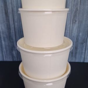 Mangkok kertas 27 oz + tutup / Paper Bowl / mangkok kertas polos 27 Oz 800 ml +Tutup Bowl (25 pcs) mangkok premium / mangkok es / mangkok bakso