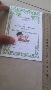 (custom) Kartu Prestasi Ngaji Anak Tpq isi 10 pcs