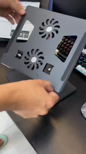 Laptop Stand With 2 Fans 360° Rotating Adjustable Ergonomic Foldable Portable Laptop Stand