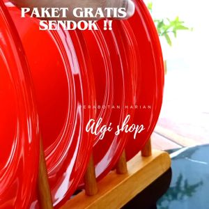 12Pcs Mangkuk melamin seat Gratis sendok isi 6Mangkuk 6piring foodgrde bebas BPA