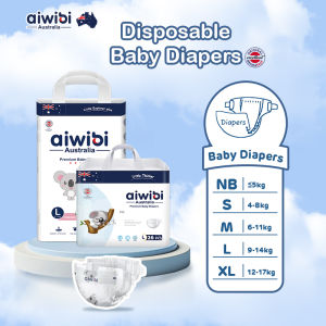 Aiwibi Premium Natural Newborn Diapers Baby Diapers Soft and comfortable NB - 22 pcs