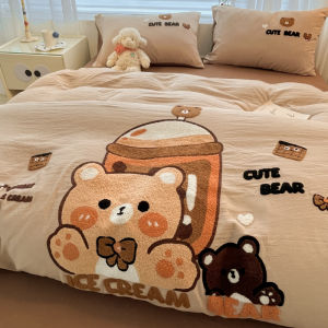 Bộ Chăn Ga Gối Đệm Được Giặt Được Hoạt Hình Không- Cotton Vải Bông Nguyên Chất Cotton Vải Bông Ba Mảnh Sinh Viên Bộ Ga Trải Giường Trải Giường Sử Dụng Tại Nhà Trong Ký Túc Xá