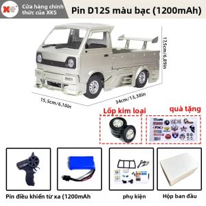 Xe Điều Khiển Từ Xa WPL D12S Tỷ Lệ 1/10 2 Bánh Dẫn Động Phụ Tùng Kim Loại Nâng Cấp Đèn LED Xe Drift Đường Trường Dành Cho Trẻ Em Sẵn Sàng Chạy Đồ Chơi Xe Điều Khiển Từ Xa Quà Tặng