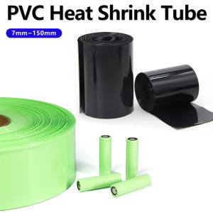 3/5M Black/Fruit Green 7mm~150mm PVC Heat Shrink Tube 18650 Lithium Battery Pack Insulated Film Wrap Case Protector Cable Sleeve