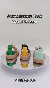 Sepatu Sneakers Anak laki laki/perempuan import Outsole Bergigi Model Temali Fashion BISA COD