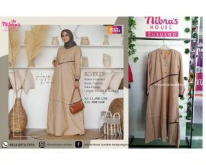 GAMIS NIBRAS NB A99 DRESS WANITA MUSLIM BAHAN INTRARAMI TERLARIS