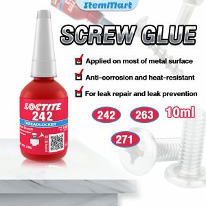 ItemMart 242 271 Metal Thread Anaerobic Adhesive 10ml Thread Fixative Adhesive Screw Fixing Glue