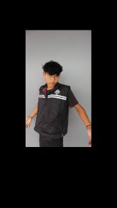 Rompi Jaket Logo JM Plus Motif Garis: Rompi Motor & Jaket Outdoor Hight Quality
