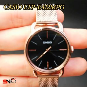 Casio LTP-E412MGB LTP-E412MPG LTP-E412PG LTP-E412PL LTP-E412RL Minimal Design Quartz Analog Women Watch