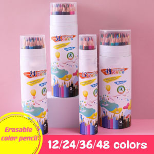 High Quality 12/24/36/48 Colors Erasable Color Pencils Set For Coloring Drawing Sketching For Student