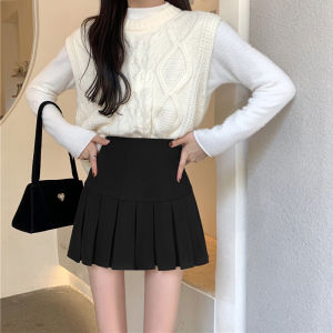 Váy Ngắn Xếp Ly Màu Nâu Cạp Cao Phong Cách Hàn Quốc Mùa Xuân Hè Cho Nữ Cỡ Lớn Dáng Chữ a Váy Ngắn Cho Phụ Nữ Nhỏ Nhắn