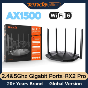 Tenda | Tenda WIFI6 Router AX1500 Gigabit Wireless Router Signal Amplifier 2.4G 5GHz Beamforming Parental Control Guest Network Repeater