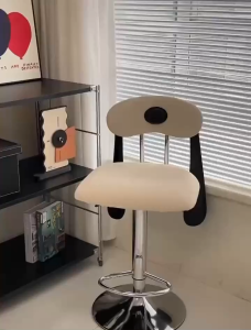 （COD）Bar Chair And high Stool Bar Can Be Lifted And Light And The Back -to -back Net Red High Stool