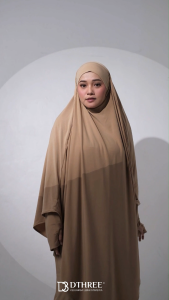 Gamis Dewasa Sahiera Warna Solid dengan Jilbab - Dress Muslim Modern