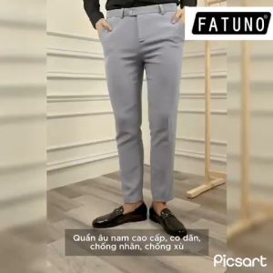 Quần tây nam ống côn dáng Hàn vải tuyết mưa co giãn quần âu công sở form chuẩn lịch lãm trẻ trung màu trắng sang trọng