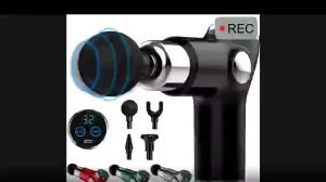 Alat Pijat Elektrik 4 in 1 Alat Pijat LCD Display Massage Gun Getar Terapi Otot Therapy Massager Gym Pembentuk Otot Electric