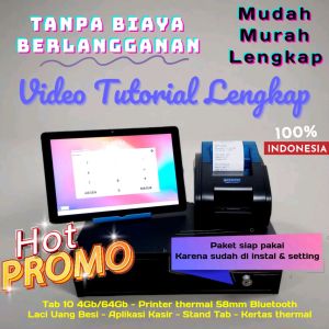 Paket mesin kasir android 10 inc cocok untuk cafe kedai resto dan usaha lain