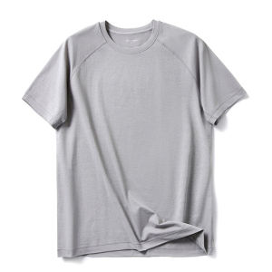Mens round Neck Short Sleeve T-Shirt Casual Breathable Quick Dry Summer New Style Lemon Design Shoulder Insertion Top Shirt