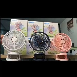 MLADEN Clip Fan USB Charging Desktop Office Student Dormitory Atmosphere Light Table Clip Wall Hanging 360 Rotation