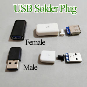 1/5 Sets USB3.0 Male Female Connector Plug Welding Fast Charging Charger Plugs Data Connection Adapter Socket DIY USB KIT