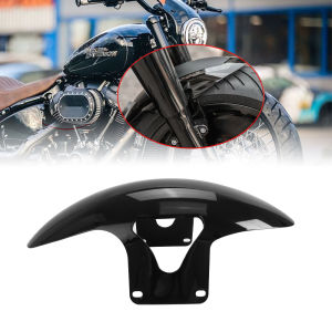 Màu Đen Bóng Xe Máy ABS Trước Fender Chắn Bùn Dành Cho Harley Softail M8 Fatboy FLFBS FLFB 2018-22 Tương Thích Với Bánh Xe 160 R18